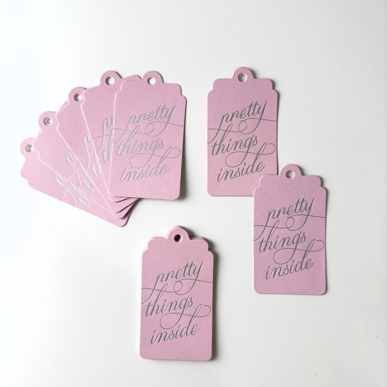 Hang Tag - Pretty Things Inside Calligraphy (10 pcs)
