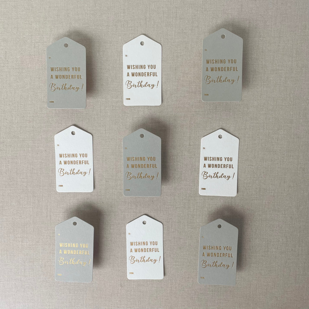 Hang Tag - Wishing You a Wonderful Birthday! (10 pcs)