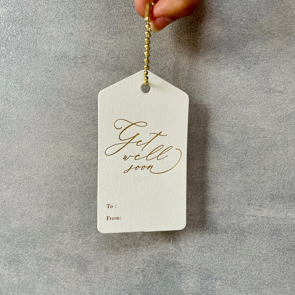 Hang Tag - Get Well Soon Calligraphy (10 pcs)