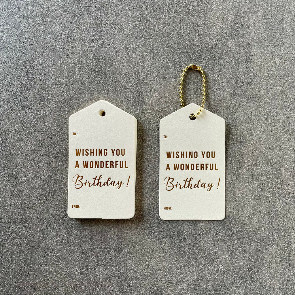 Hang Tag - Wishing You a Wonderful Birthday! (10 pcs)