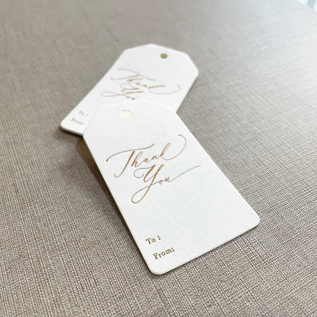 Hang Tag - Thank You Calligraphy (10 pcs)