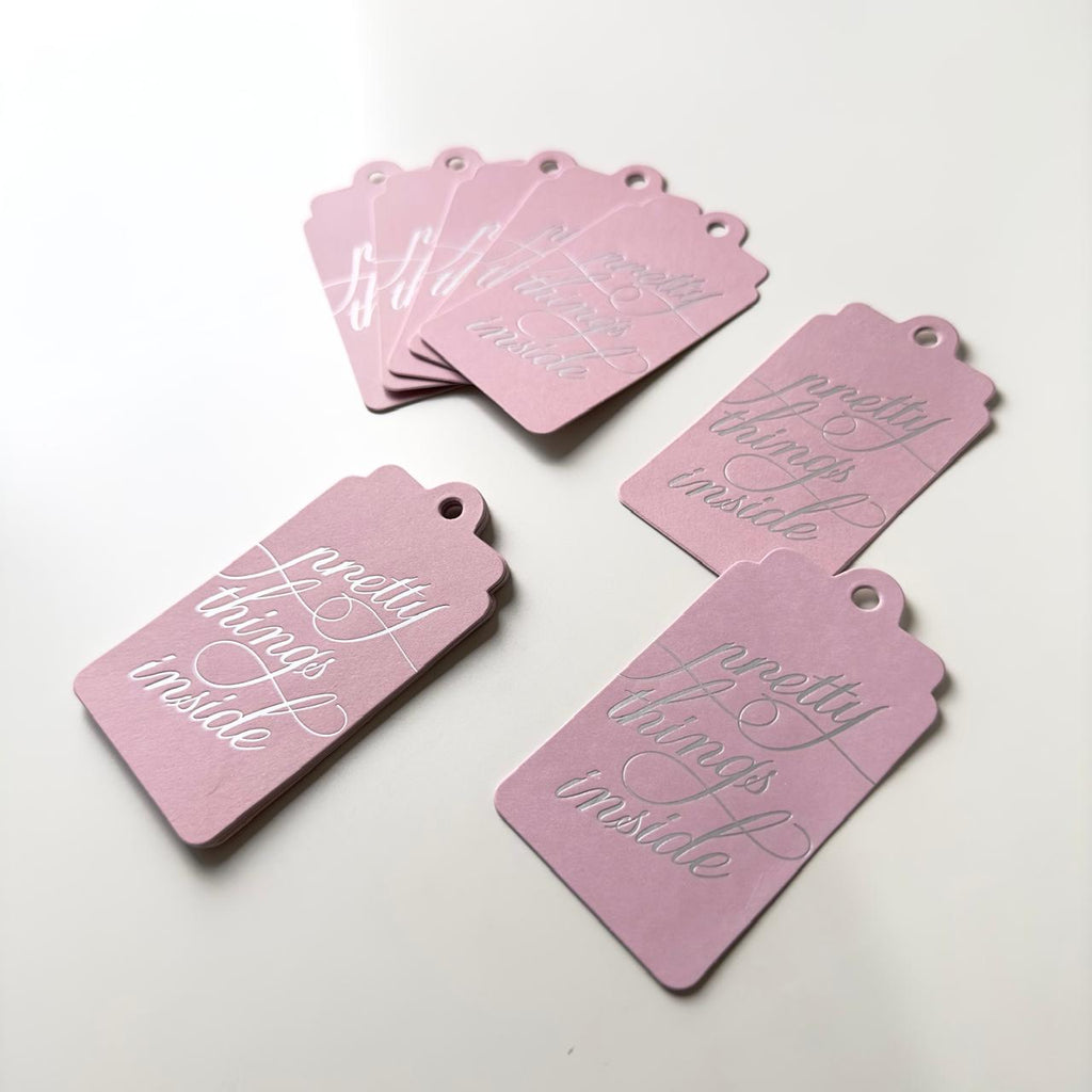 Hang Tag - Pretty Things Inside Calligraphy (10 pcs)