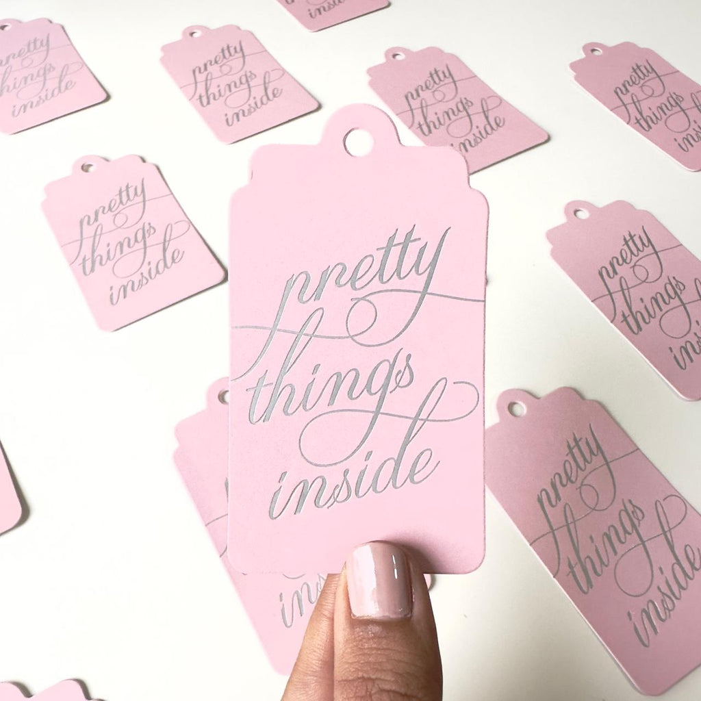 Hang Tag - Pretty Things Inside Calligraphy (10 pcs)