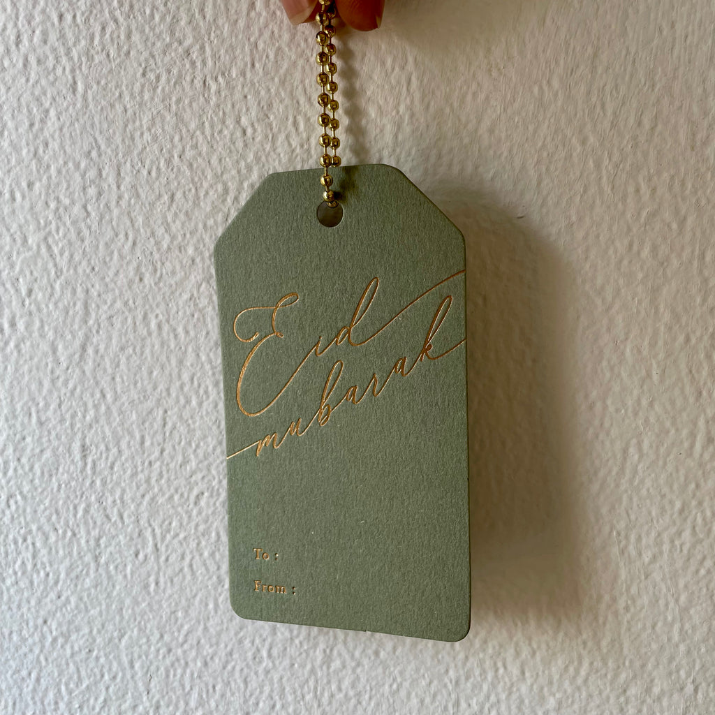 Hang Tag - Eid Mubarak Calligraphy (10 pcs)
