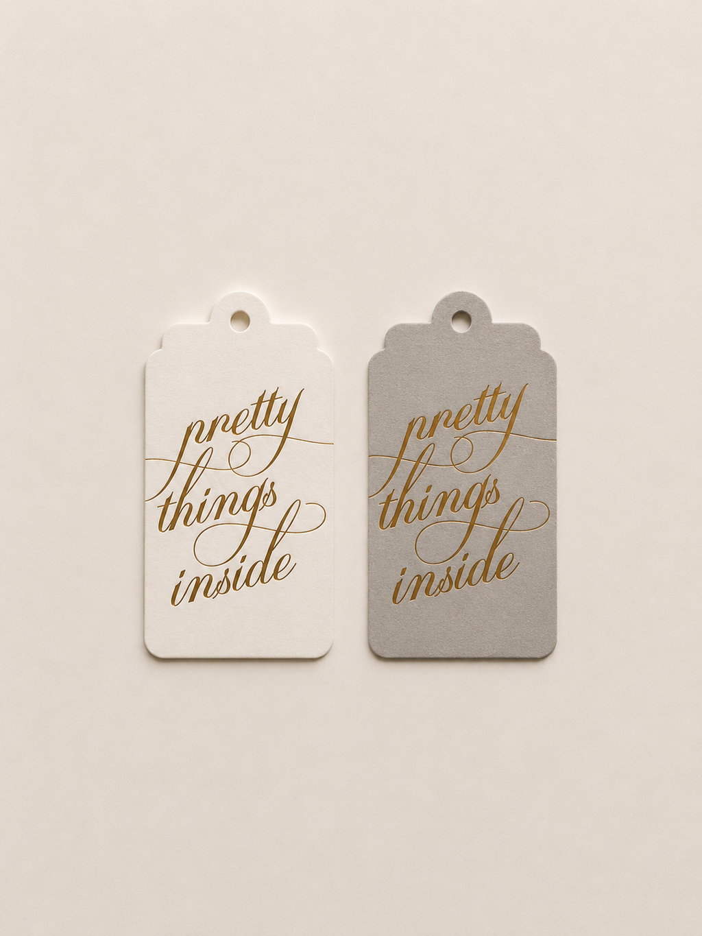 Hang Tag - Pretty Things Inside Calligraphy (10 pcs)