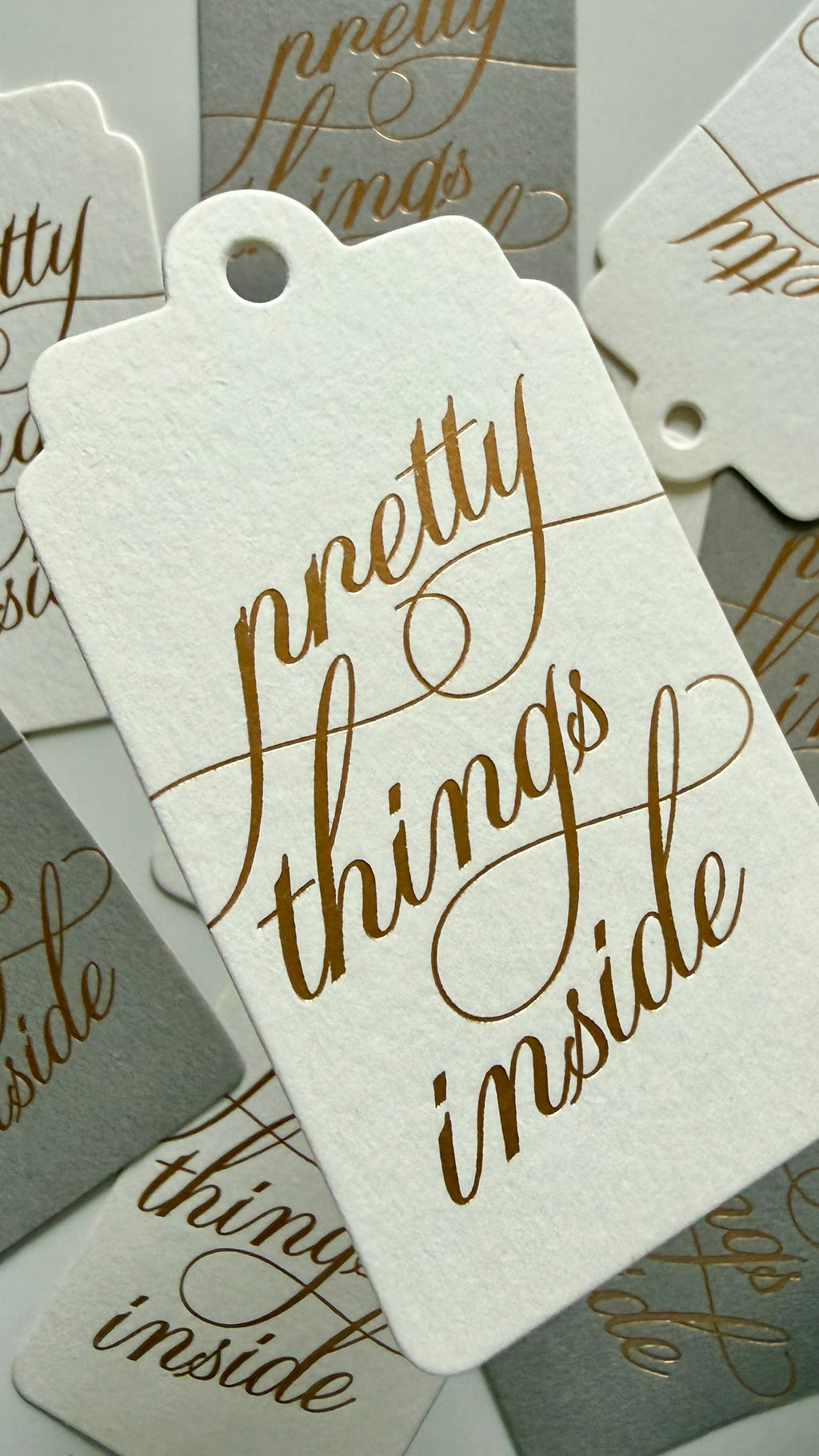 Hang Tag - Pretty Things Inside Calligraphy (10 pcs)