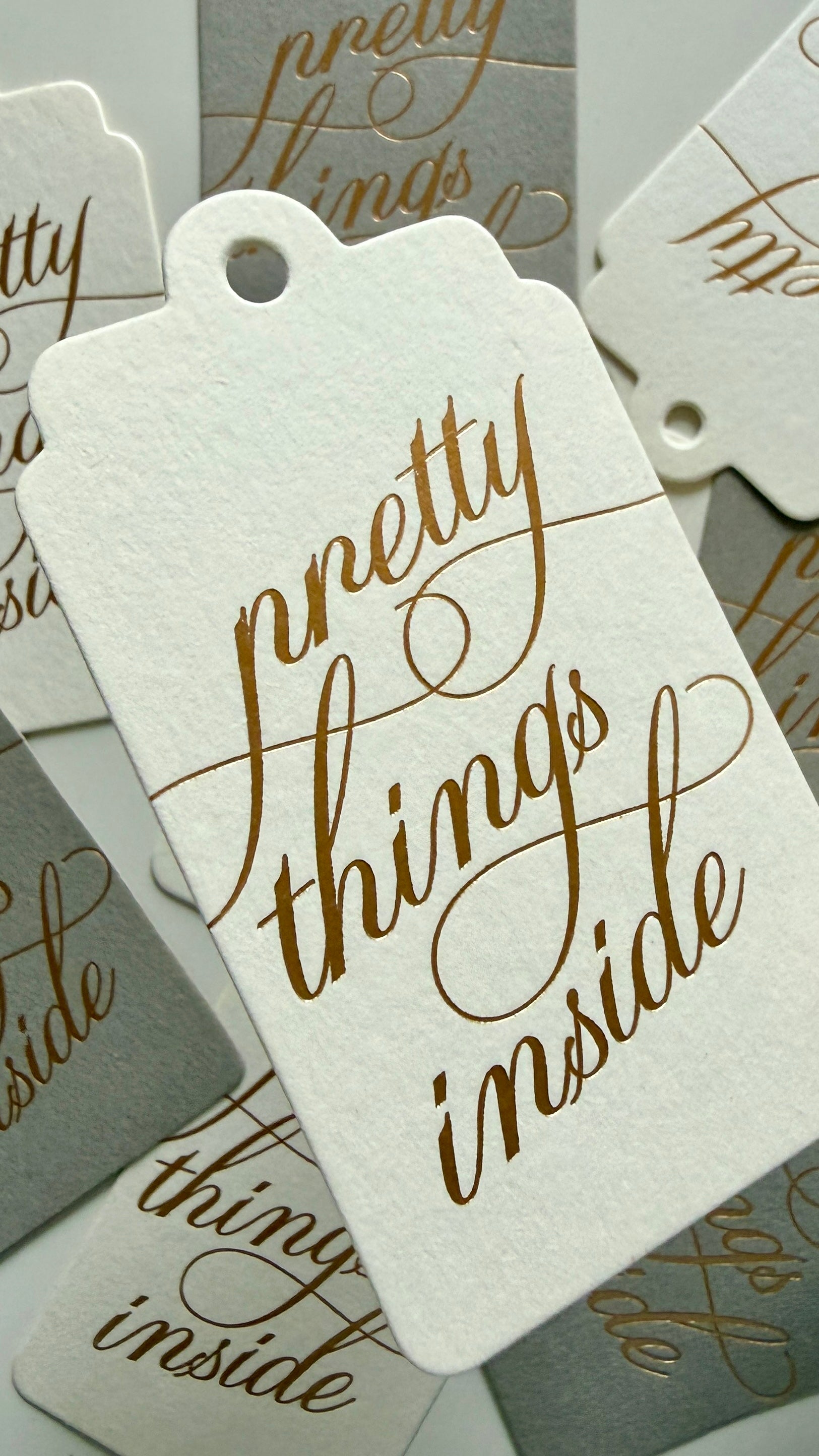 Hang Tag - Pretty Things Inside Calligraphy (10 pcs)