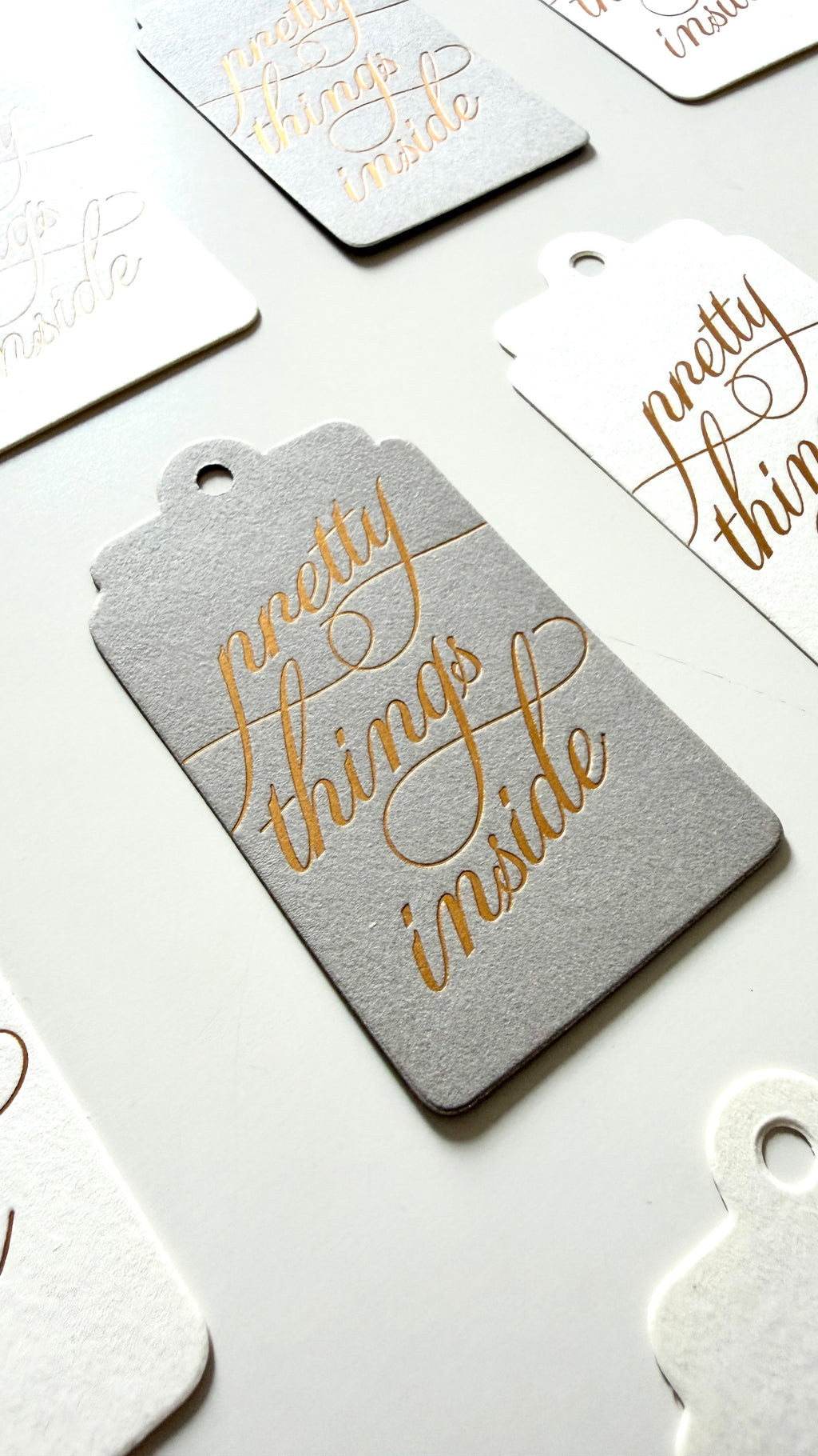 Hang Tag - Pretty Things Inside Calligraphy (10 pcs)