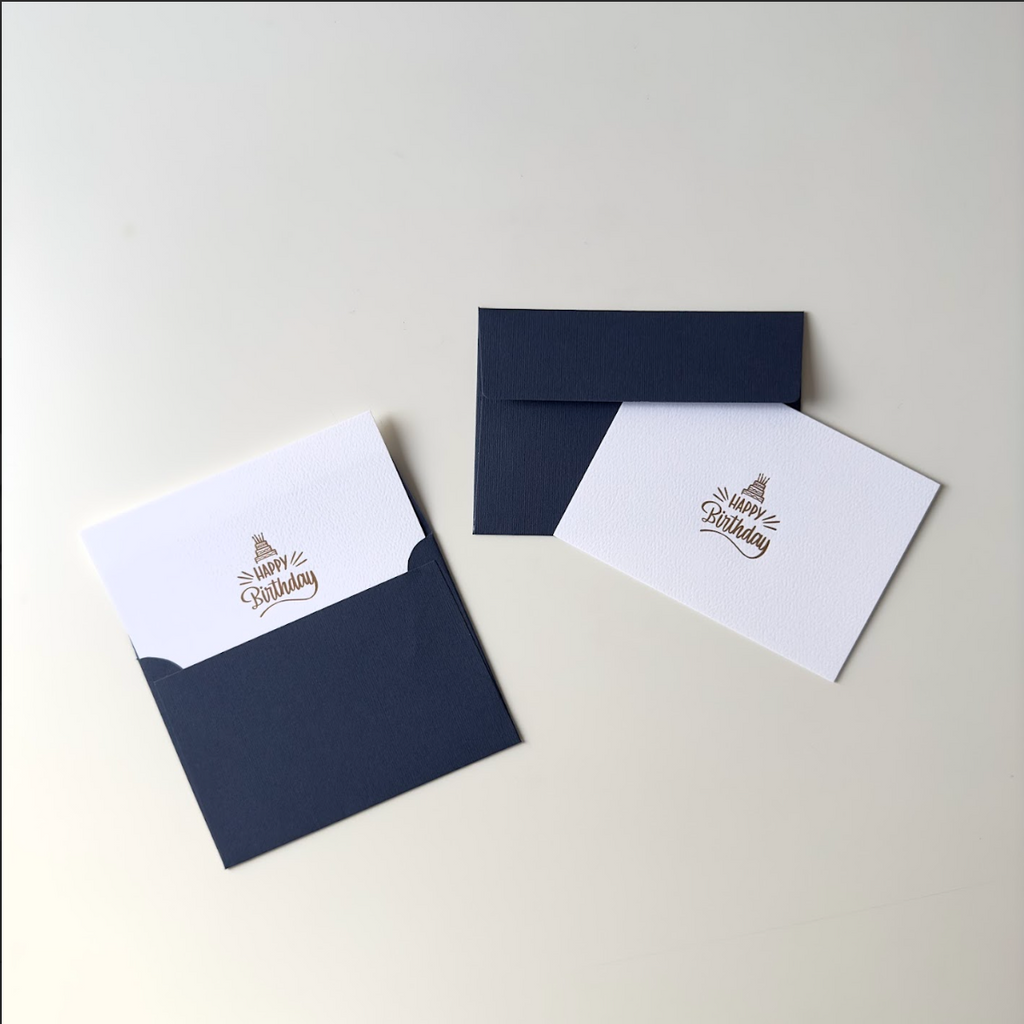 Blank Card - Happy Birthday (8 pcs)